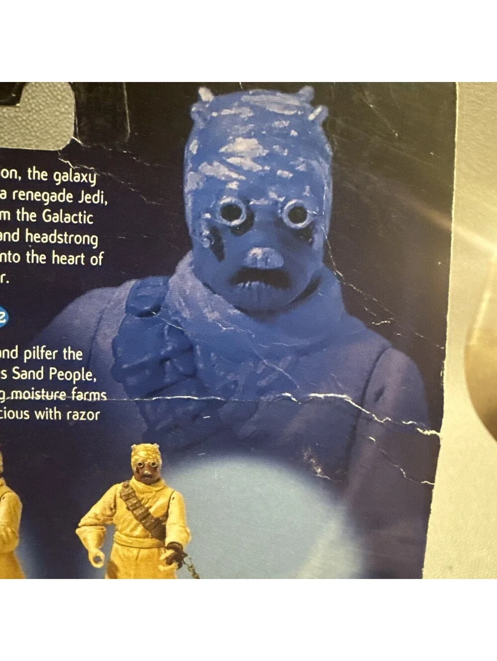 Star Wars Saga Basic Figures Tusken Raider w/Massiff Action Figure 2002 Damaged